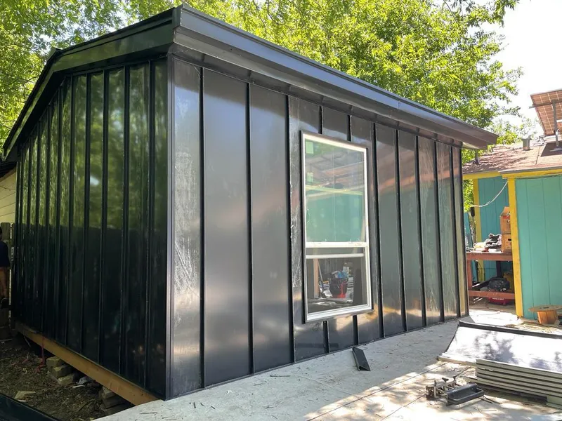 Black standing seam metal wall panels for Metal Roof Installation in Rotonda